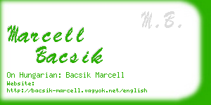 marcell bacsik business card